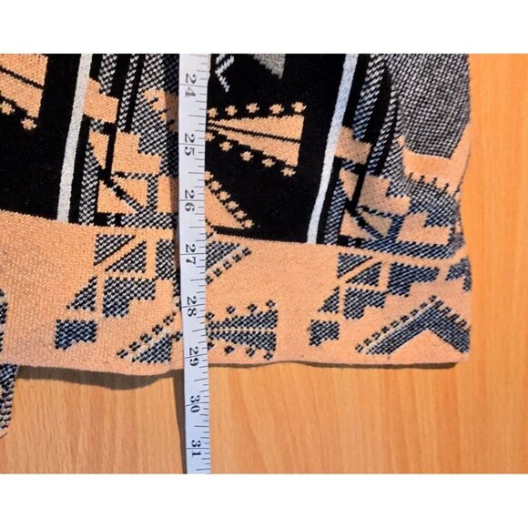 Konrad & Joseph Open Cardigan S Tie Waist Aztec Southwestern Gray Orange Casual - Picture 6 of 12